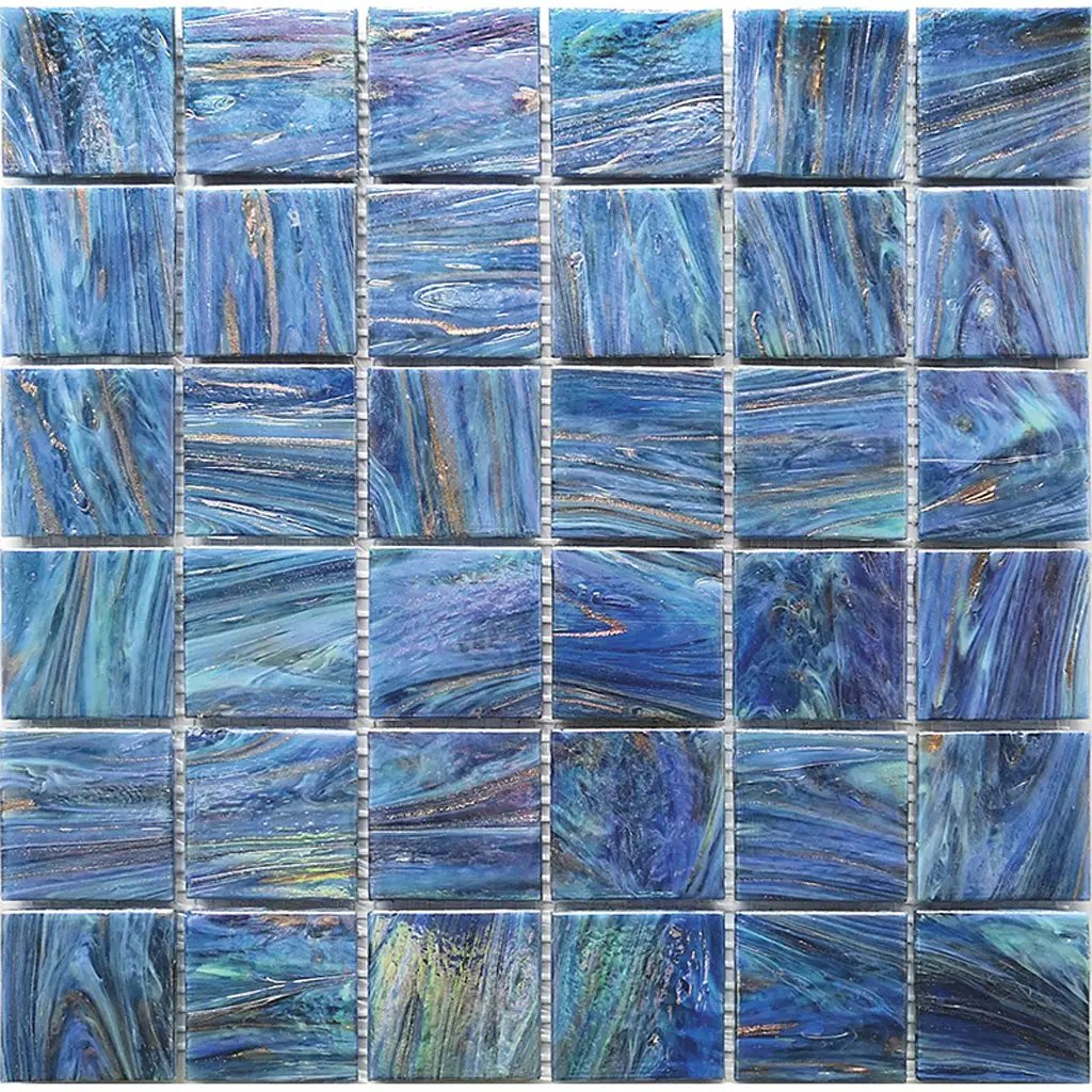 Midnight Blue 12x12 Glossy Uniform square Glass Mosaic Tile (10 pack, 10 sq ft/case) by Apollo Tile