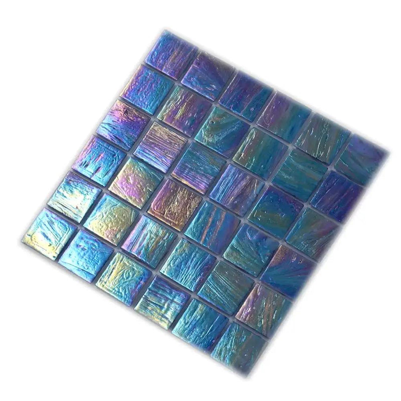 Midnight Blue 12x12 Glossy Uniform square Glass Mosaic Tile (10 pack, 10 sq ft/case) by Apollo Tile
