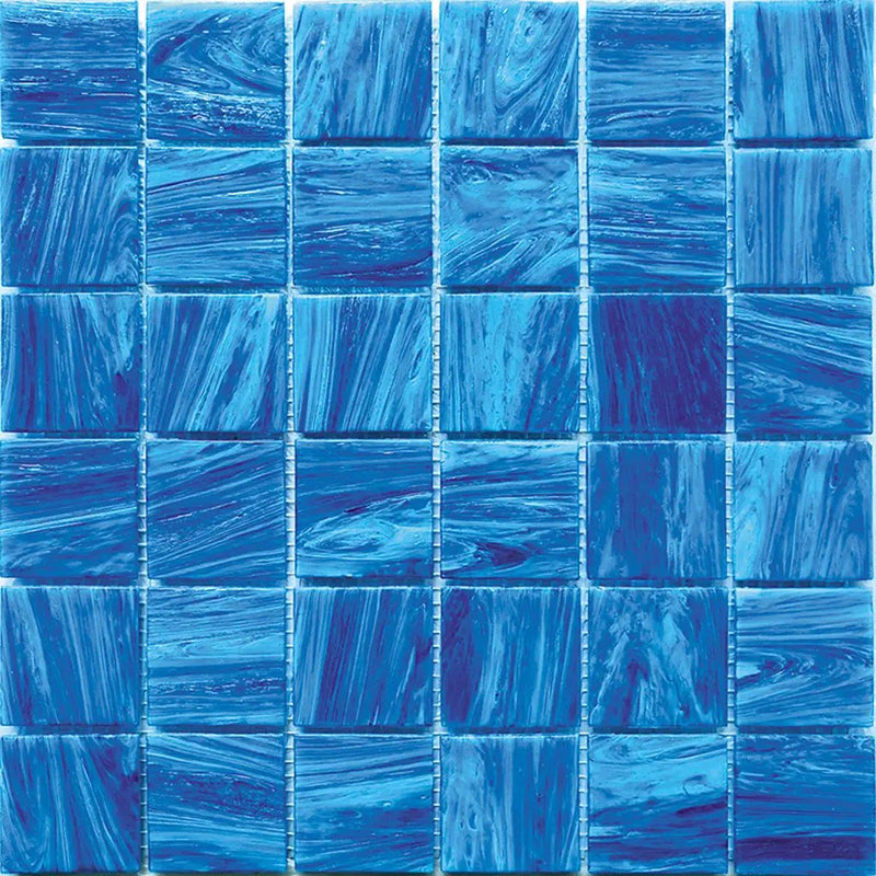 Ultrmarine Blue 12x12 Glossy Uniform square Glass Mosaic Tile (10 pack, 10 sq ft/case) by Apollo Tile