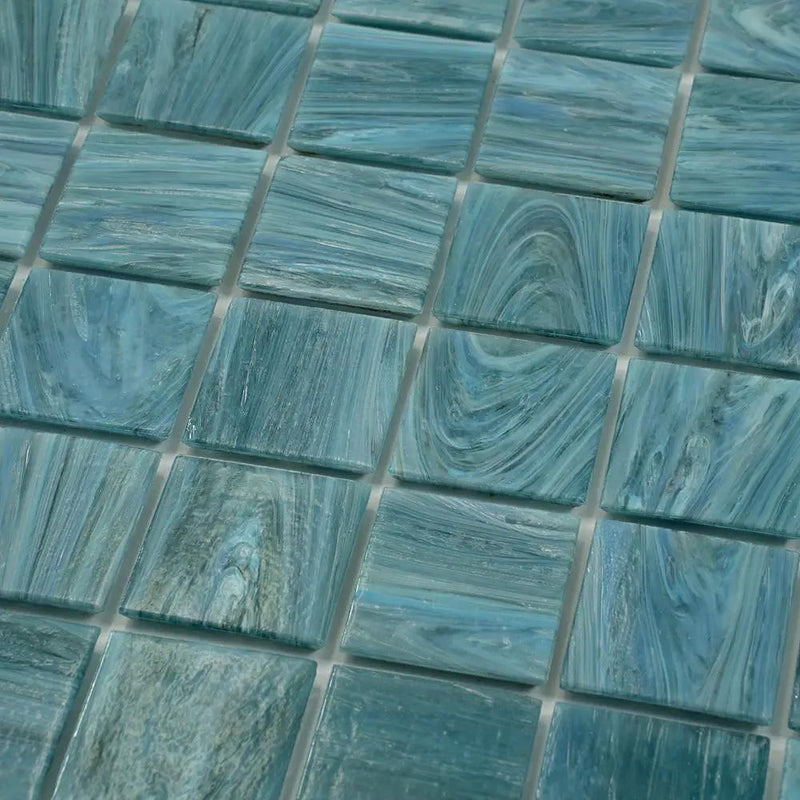 Yale Blue 12x12 Glossy Uniform square Glass Mosaic Tile (10 pack, 10 sq ft/case) by Apollo Tile