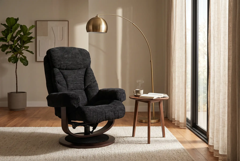 Oslo Euro Recliner w/ Ottoman by Ornate Furniture