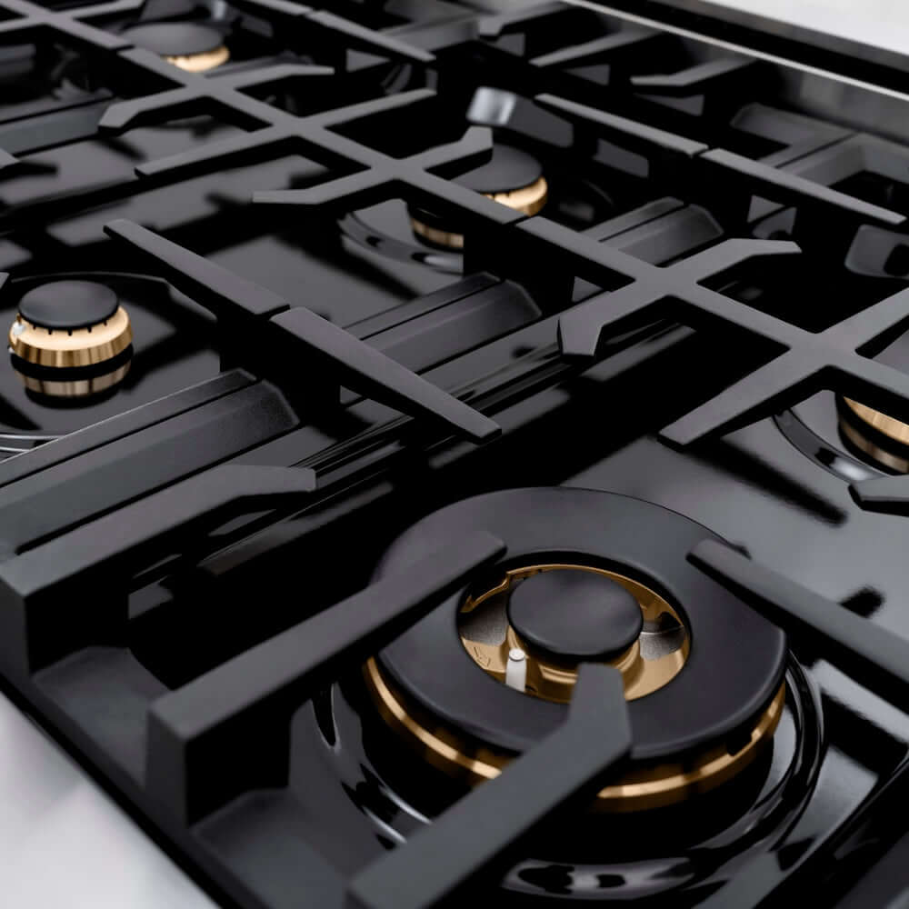 ZLINE 36" Select Gas Range Convection Gas Oven Stainless Steel Gold HGRZ-36-G by Farmhouse Kitchen and Bath