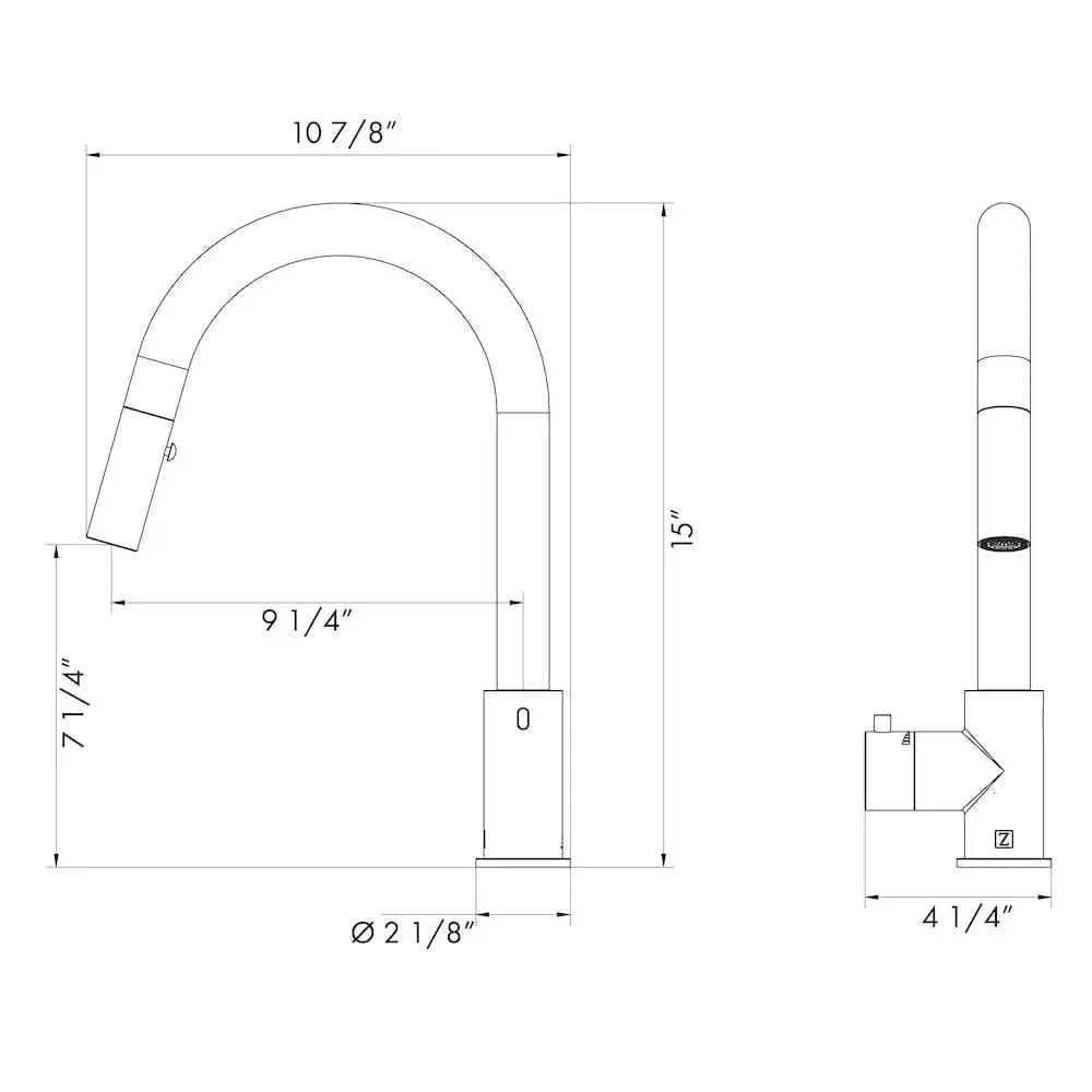 ZLINE Gemini Touchless Kitchen Faucet GEM-KFS-PG by Farmhouse Kitchen and Bath
