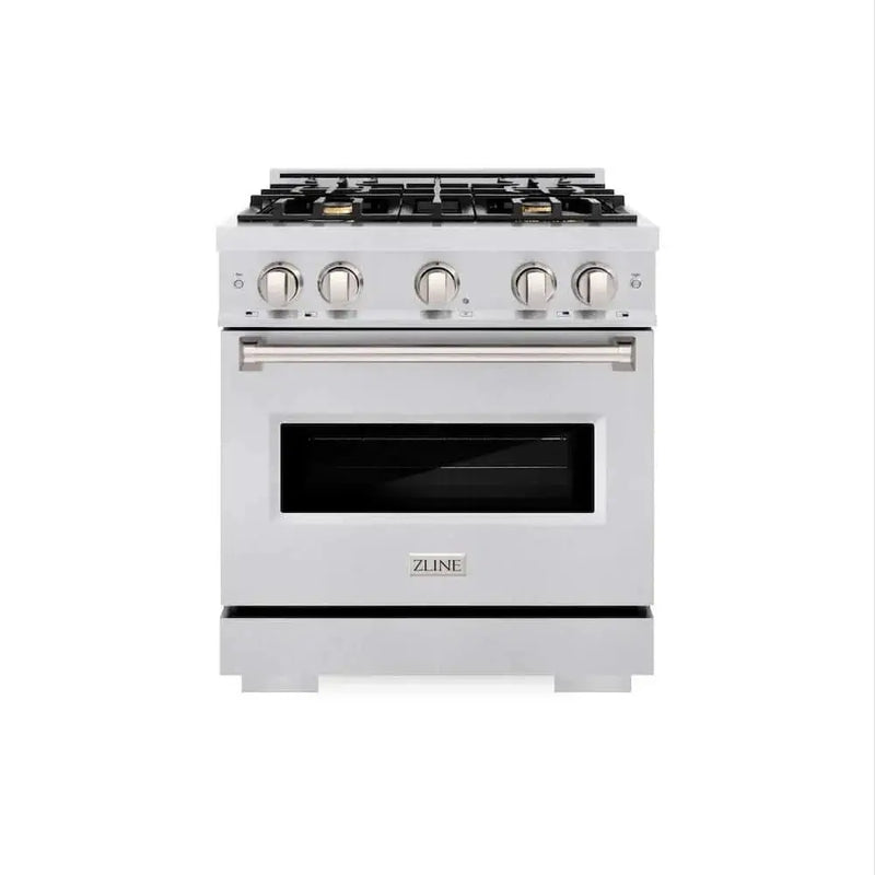 ZLINE 30" Dual Fuel Range, Gas Cooktop, Electric Convection Oven Stainless Steel, CDR-BR-30 by Farmhouse Kitchen and Bath