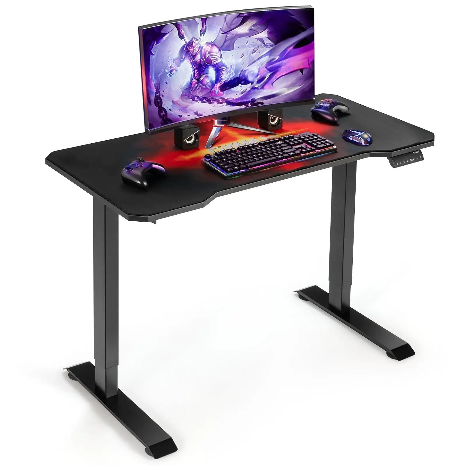 Electric Standing Gaming Desk with Height Adjustable Splice Board by DirectDeals