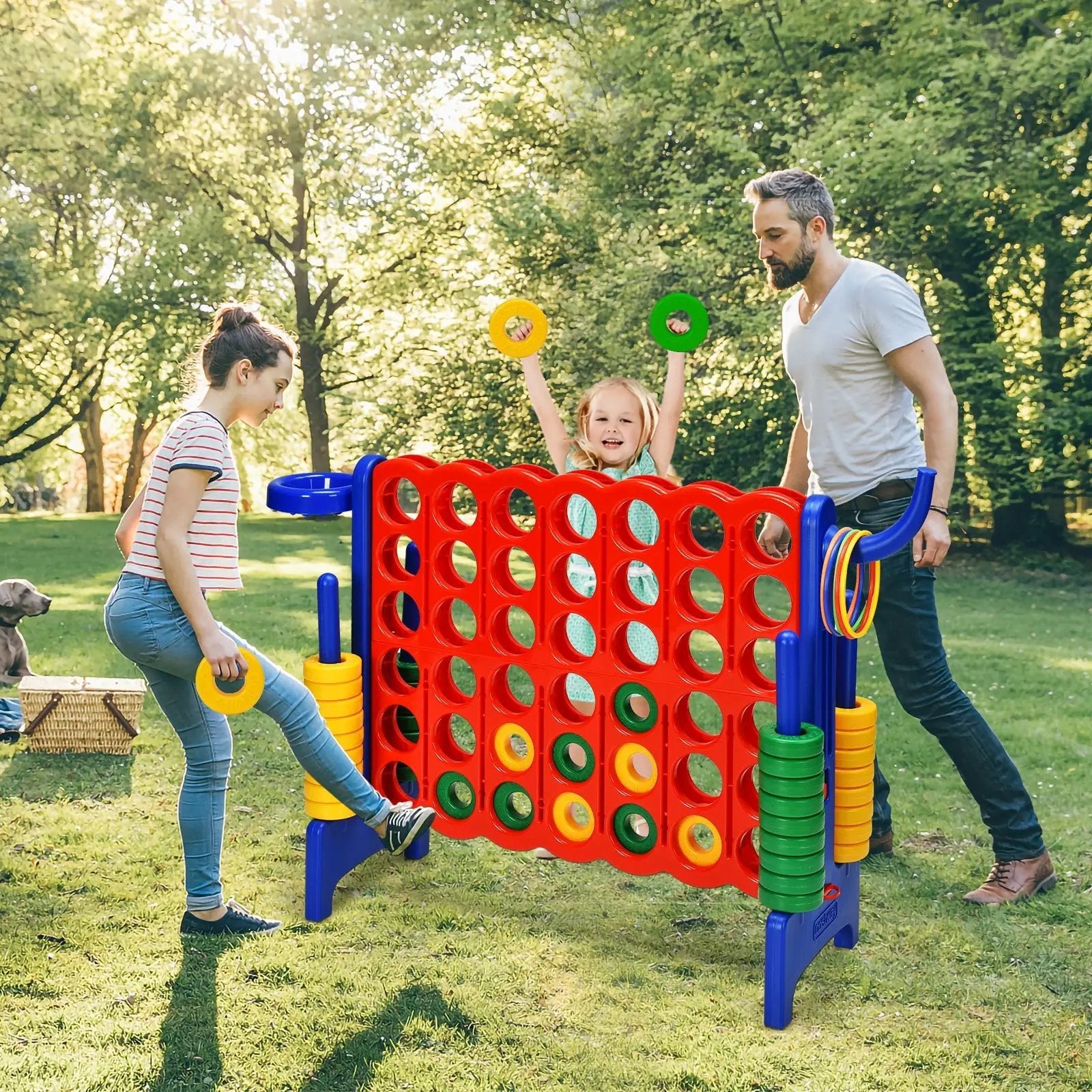 2.5Ft 4-to-Score Giant Game Set-Green by DirectDeals