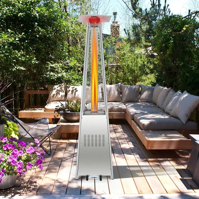 42000 BTU Pyramid Patio Heater with Wheels by DirectDeals