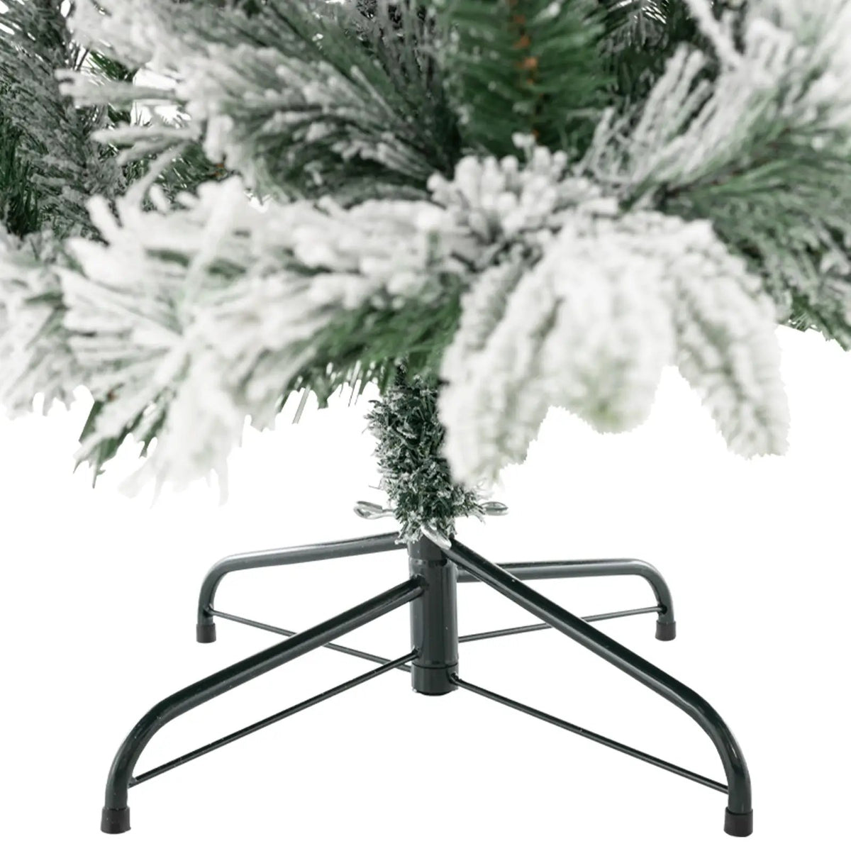 Flocked Christmas Tree with 250 Warm White LED Lights and 752 Mixed Branch Tips, photo 5 of 16