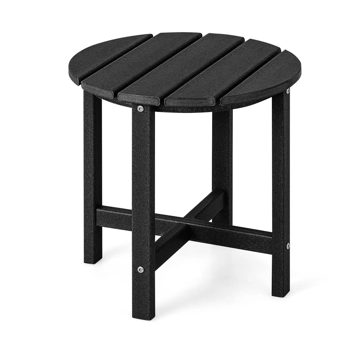 Set of 2 18 Inch Round Weather-Resistant Adirondack Side Tables, photo 4 of 10