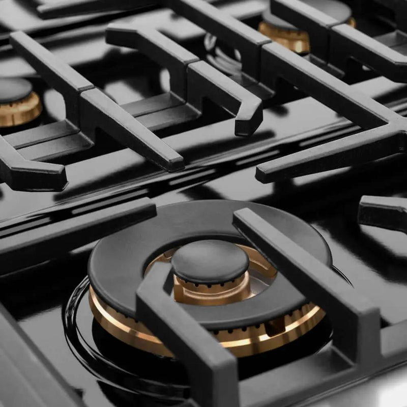 ZLINE 48"Gas Range, Convection Oven Stainless Steel, Champagne Bronze, SGRZ-48-CB by Farmhouse Kitchen and Bath