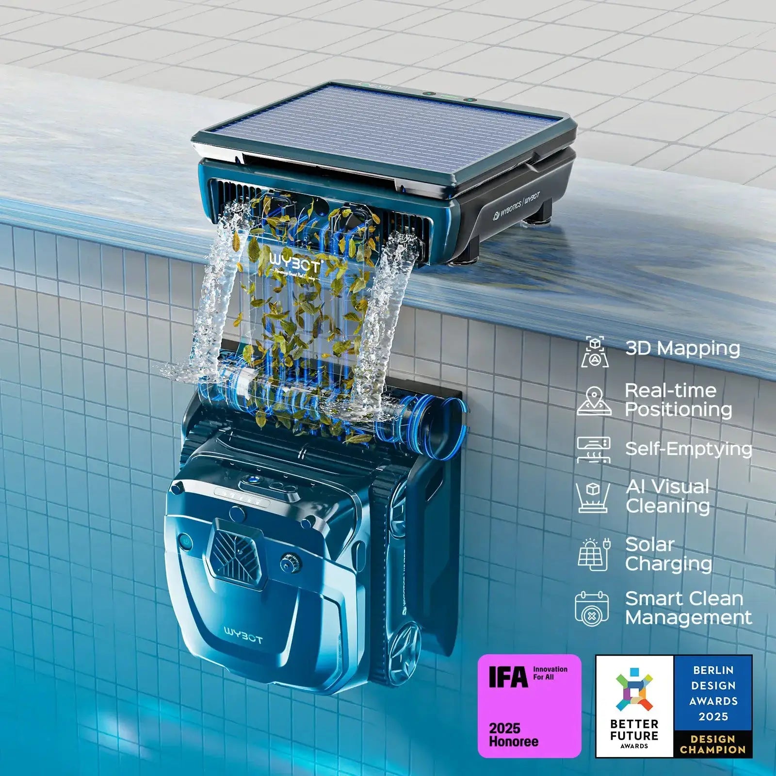 WYBOT S3 Robotic Pool Cleaner by WYBOT