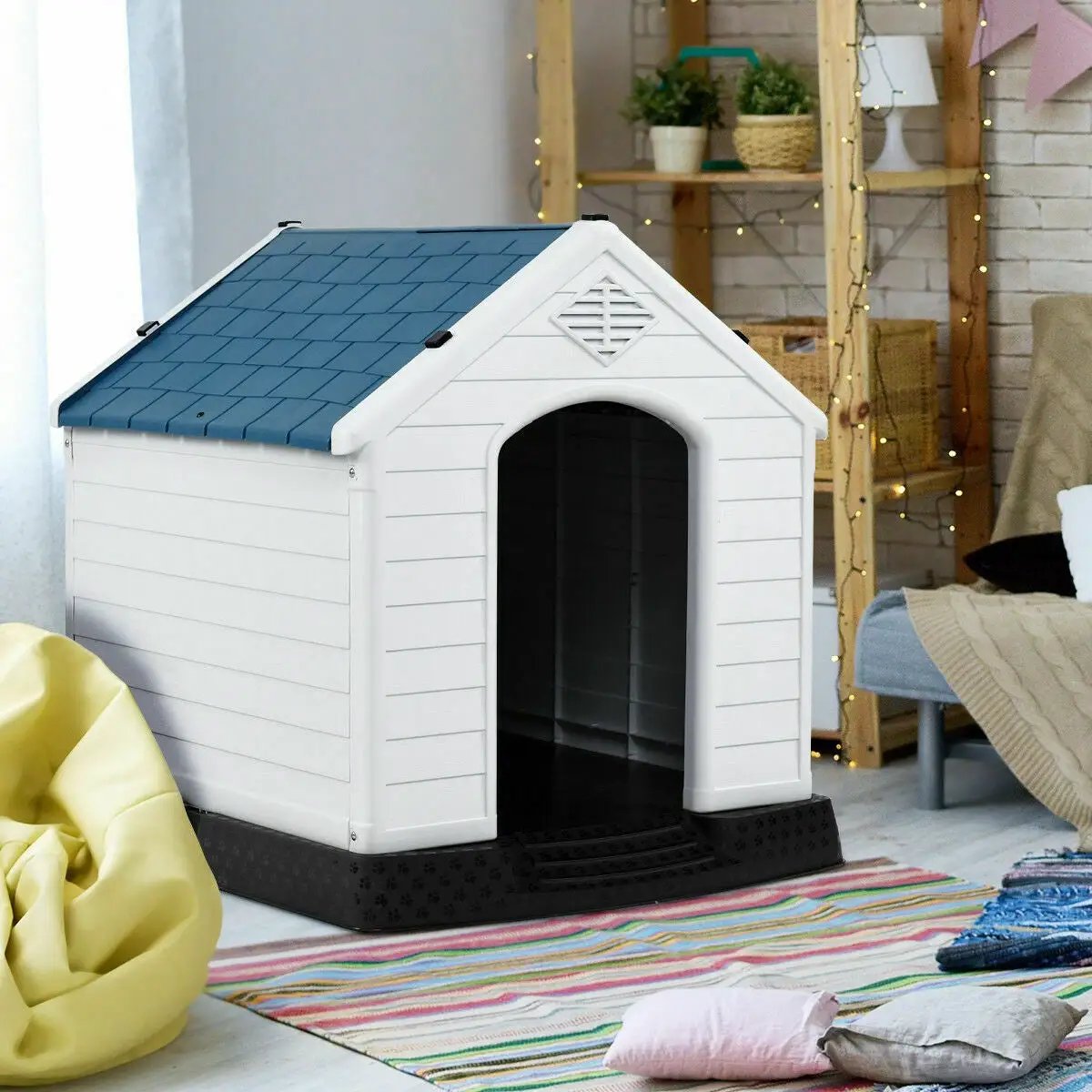 Indoor/Outdoor Waterproof Plastic Dog House Pet Puppy Shelter, photo 2 of 16