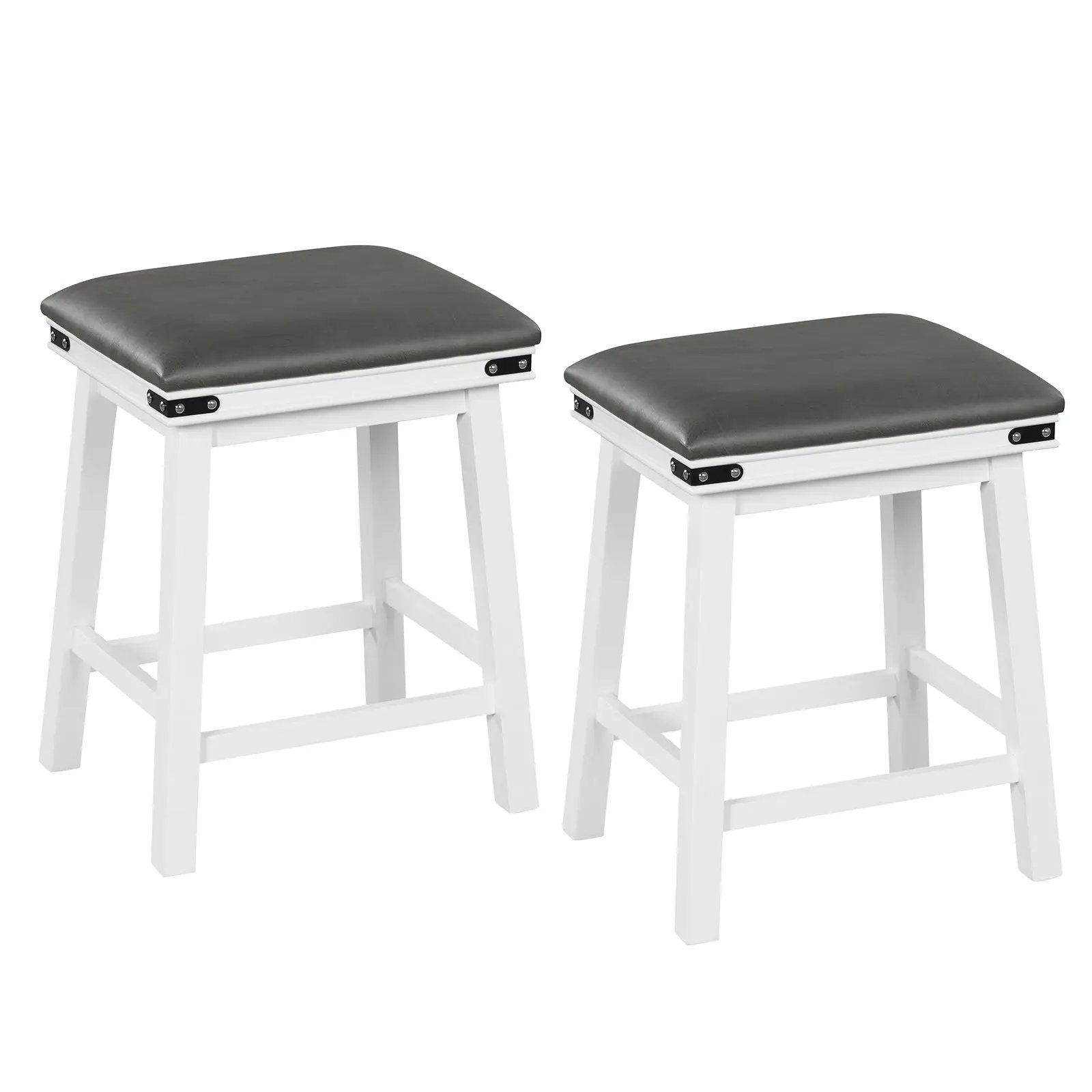 Set of 2 24/30 Inch Dining Bar Stool with Acacia Wood Frame by DirectDeals