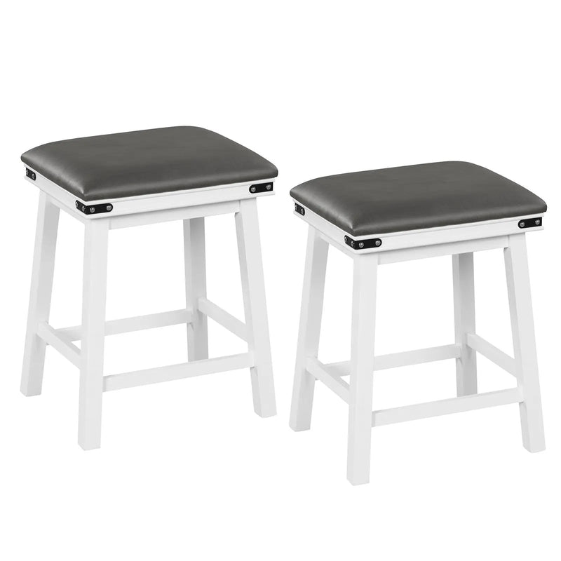 Set of 2 24/30 Inch Dining Bar Stool with Acacia Wood Frame by DirectDeals