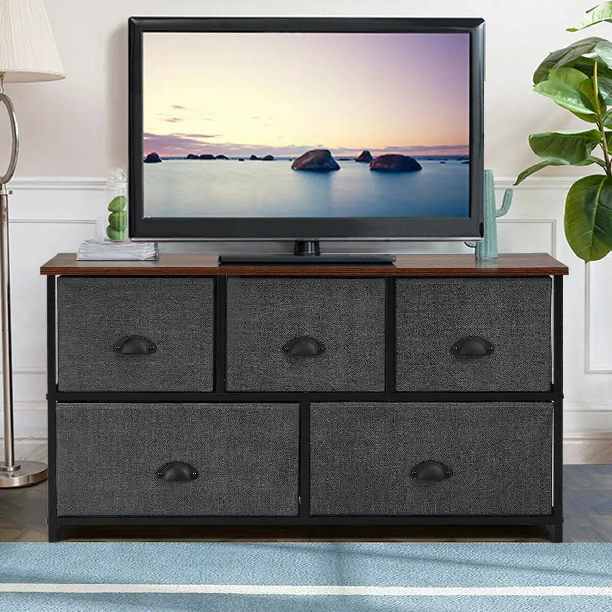 Wood Dresser Storage Unit Side Table Display Organizer, photo 6 of 9