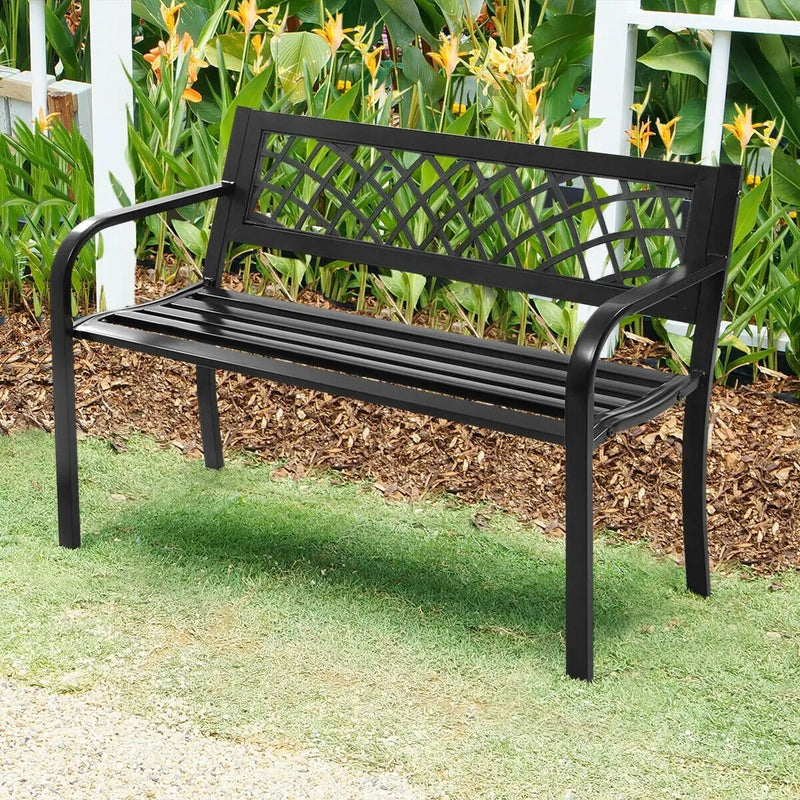 Bench Deck with Steel Frame for outdoor by DirectDeals