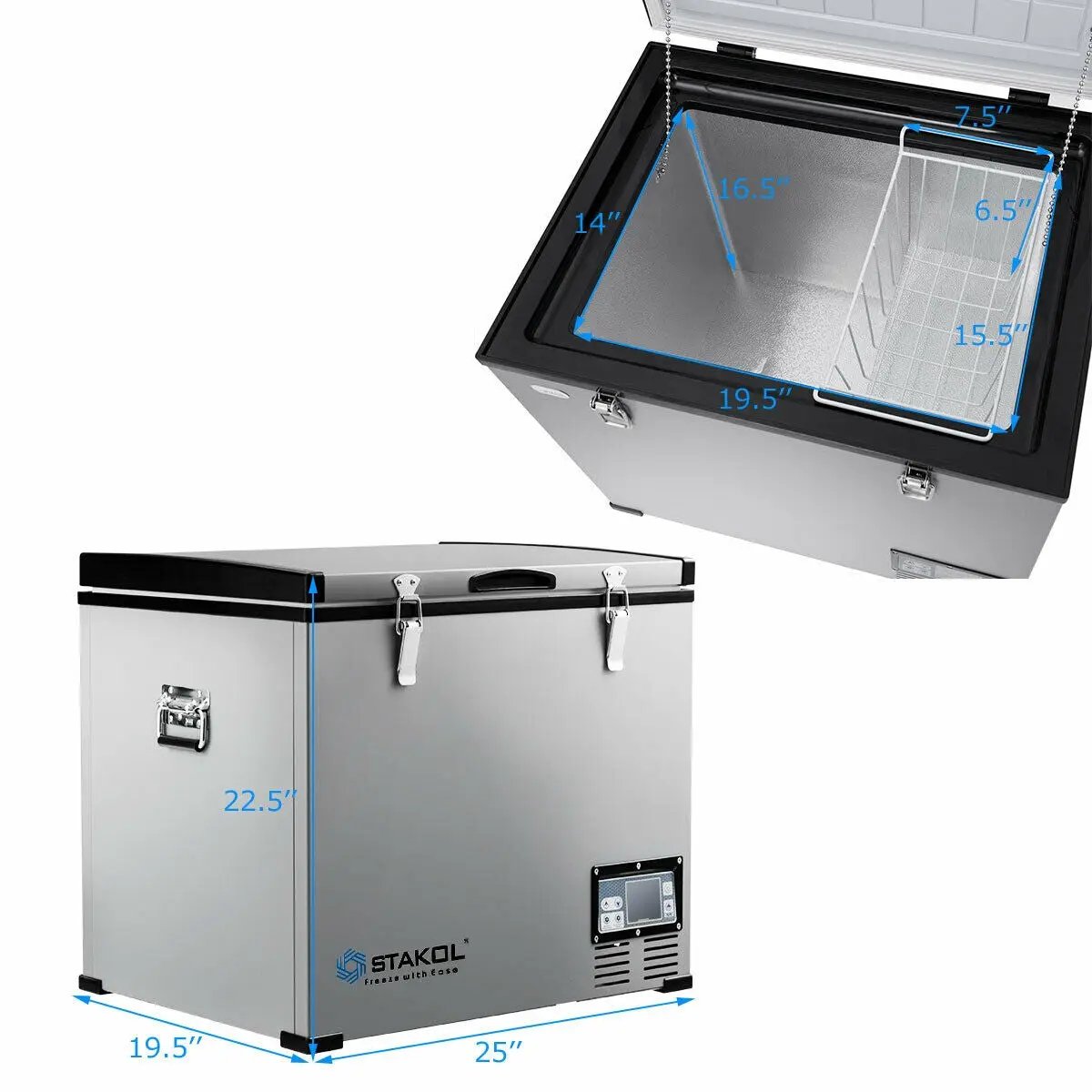 63-Quart Portable Compressor Camping Electric Car Cooler by DirectDeals