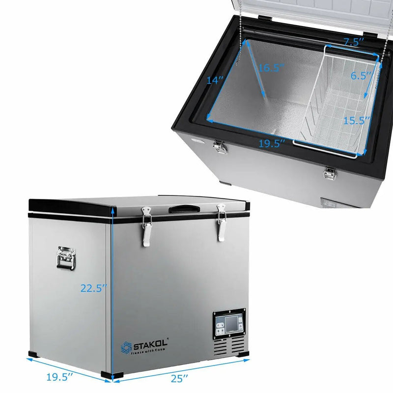 63-Quart Portable Compressor Camping Electric Car Cooler by DirectDeals