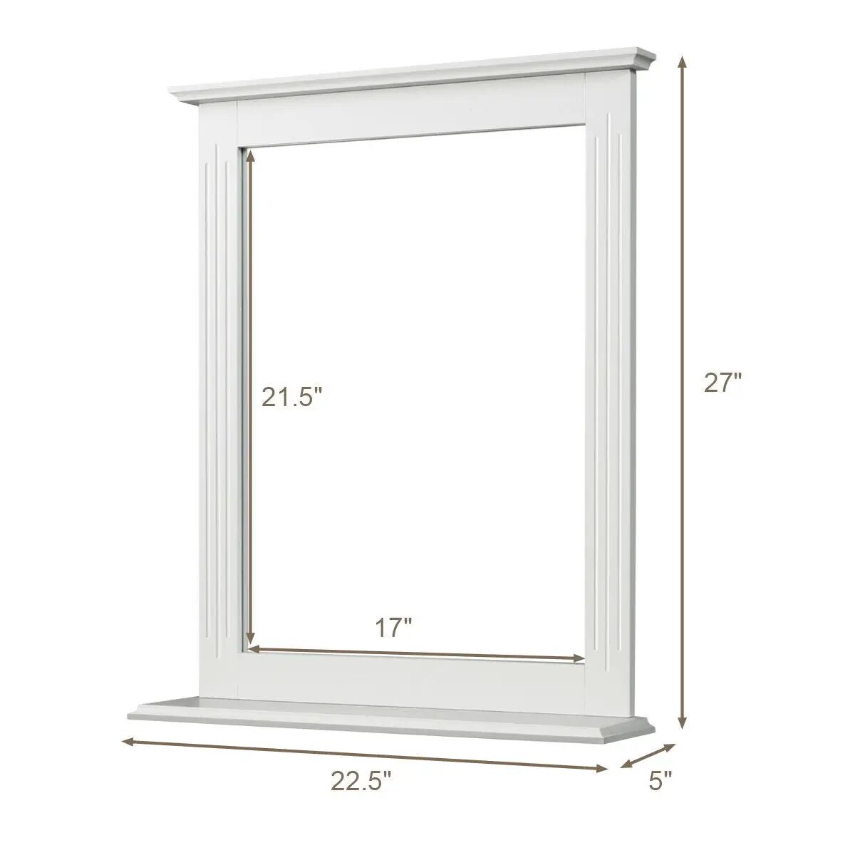 Wall-Mounted Multipurpose Vanity Mirror with Shelf, photo 5 of 11