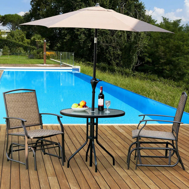Steel Frame Garden Swing Single Glider Chair Rocking Seating by DirectDeals