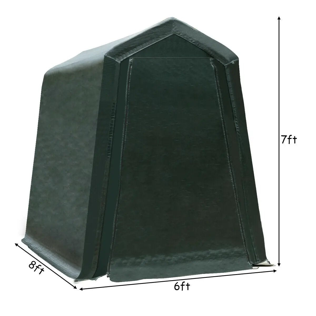 Outdoor Carport Shed with Sidewalls and Waterproof Ripstop Cover, photo 5 of 11