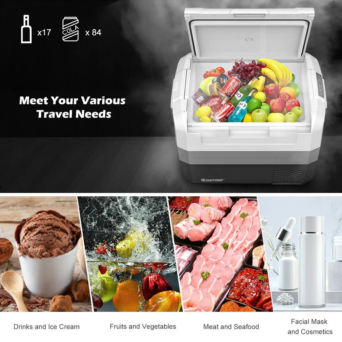 70 Quart Portable Electric Car Camping Cooler by DirectDeals
