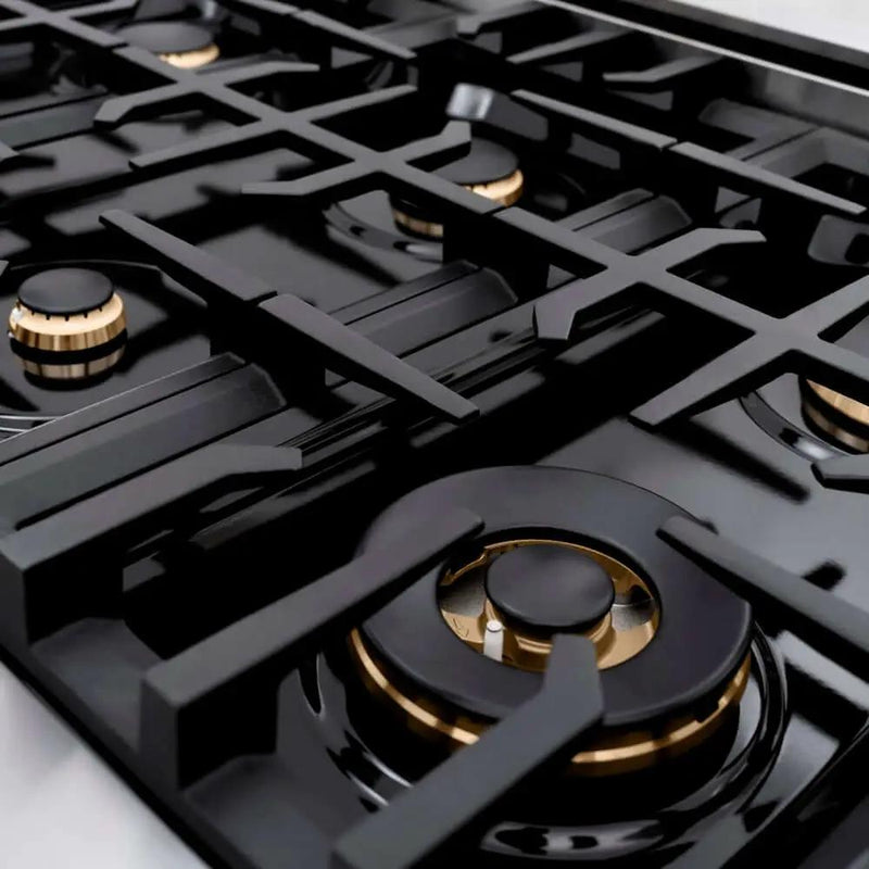 ZLINE 48" Select Gas Range Convection Gas Oven Stainless Steel Gold HGRZ-48-G by Farmhouse Kitchen and Bath