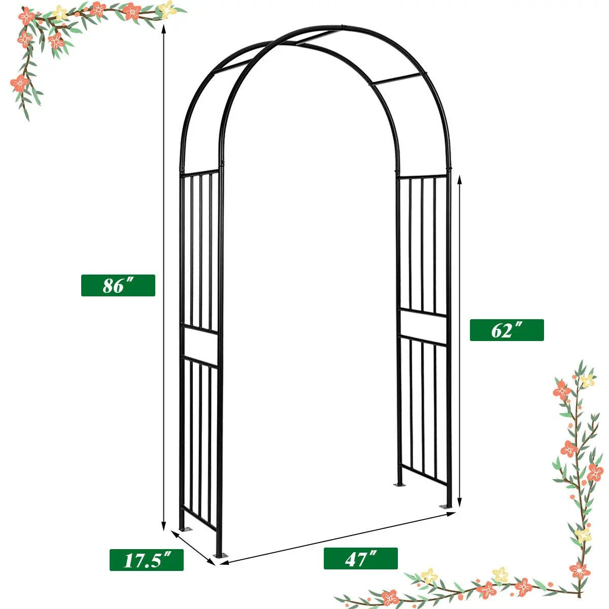 7.2 Feet Garden Decoration Climbing Plants Arch by DirectDeals