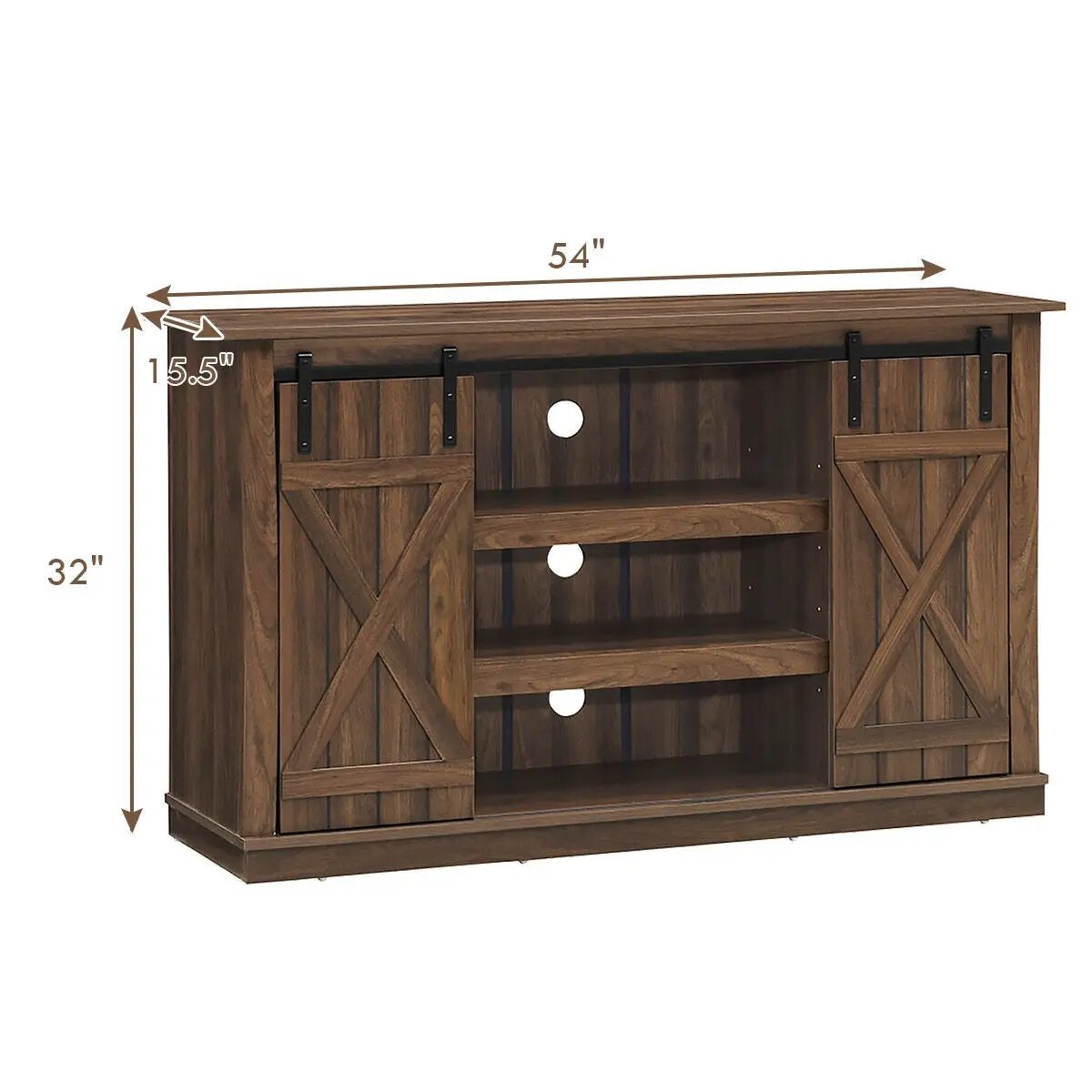 Sliding Barn TV Stand Console Table by DirectDeals
