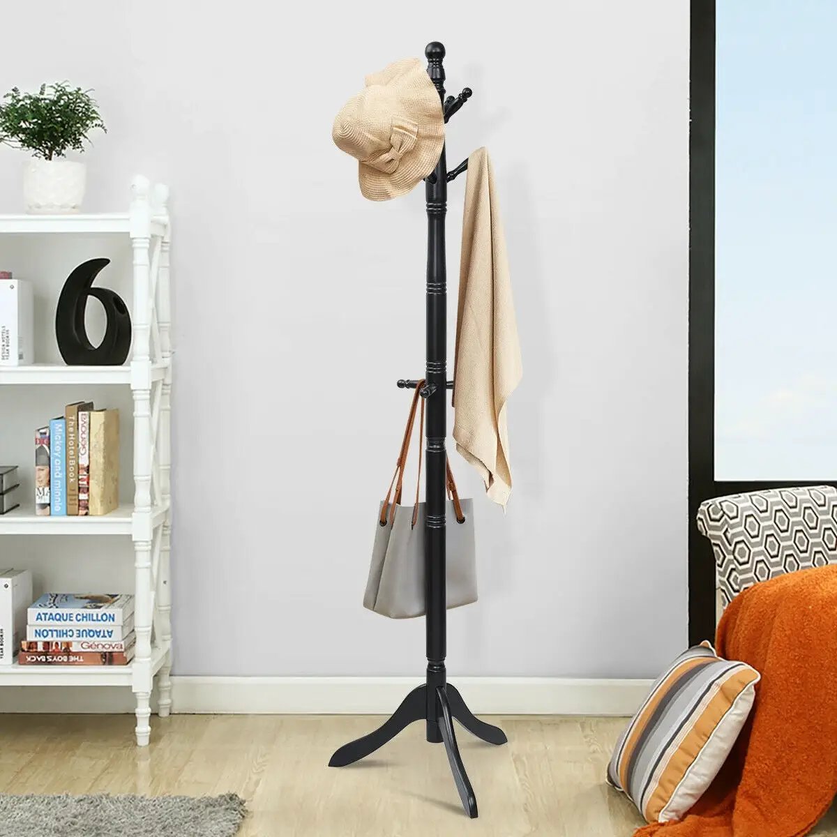 Entryway Height Adjustable Coat Stand with 9 Hooks, photo 23 of 24