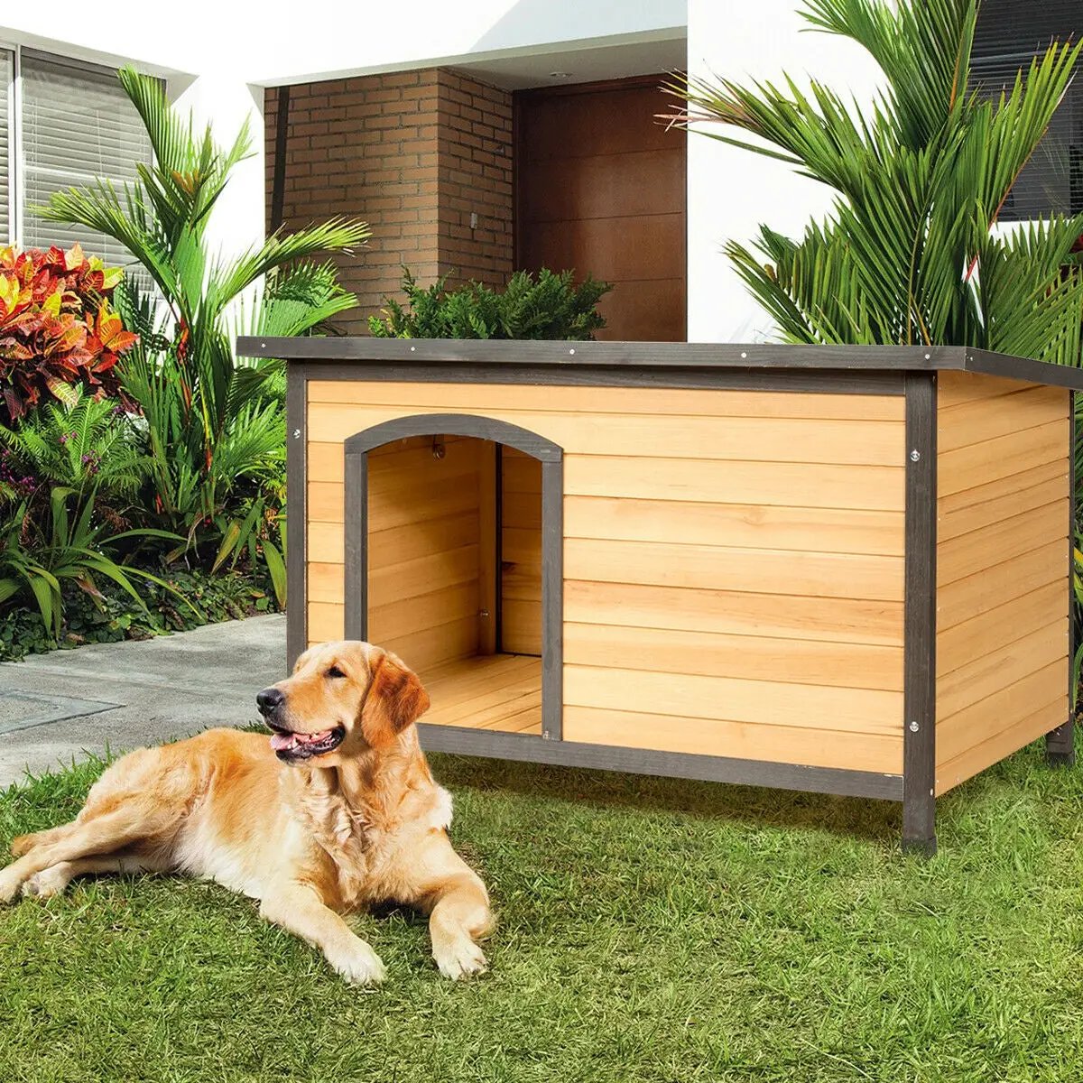 Wood Extreme Weather Resistant Pet Log Cabin, photo 2 of 16