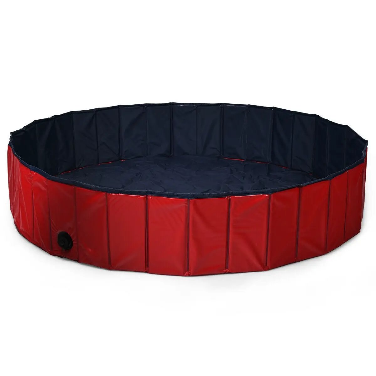 63 Inch Foldable Leakproof Dog Pet Pool Bathing Tub Kiddie Pool for Dogs Cats and Kids by DirectDeals