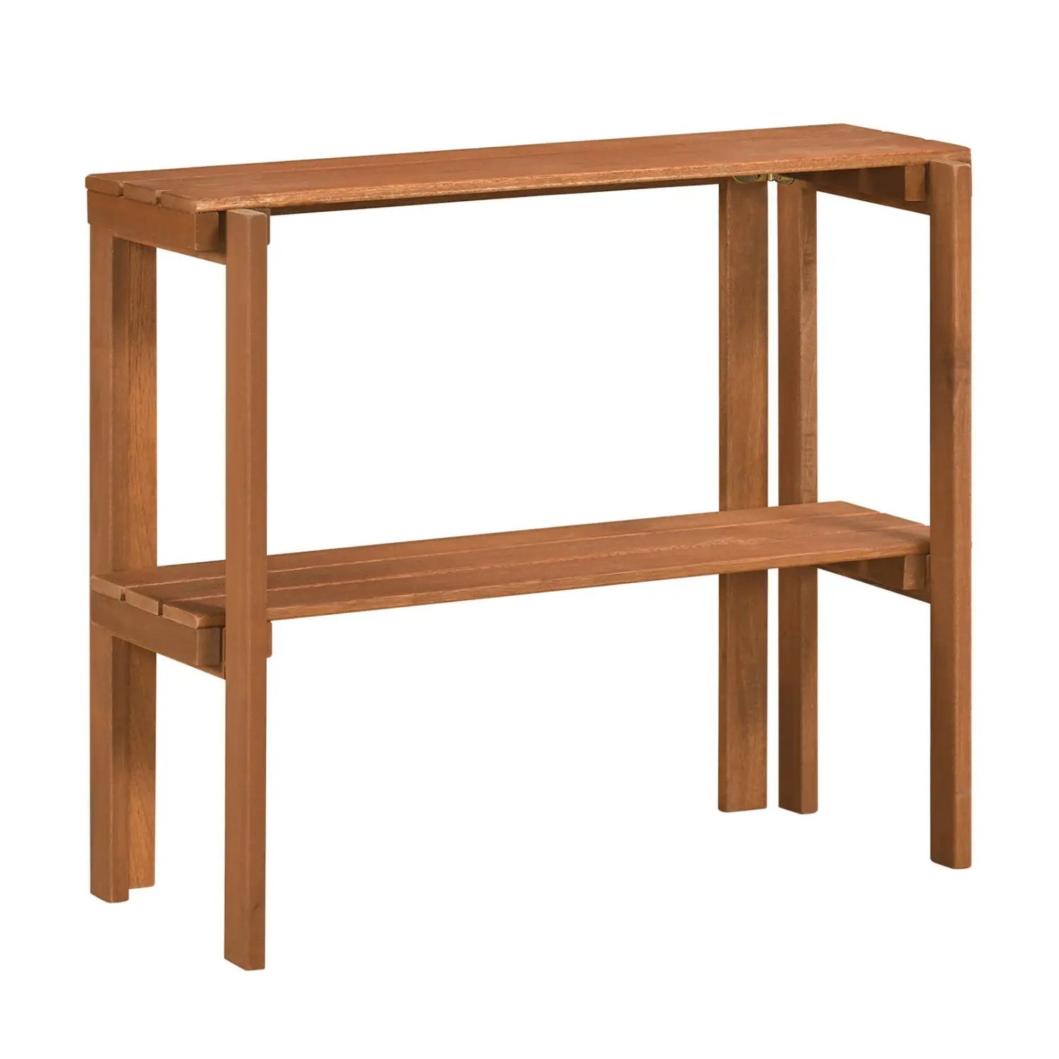 3-Tier Folding Wooden Storage Shelf for Entryway & Garden by DirectDeals