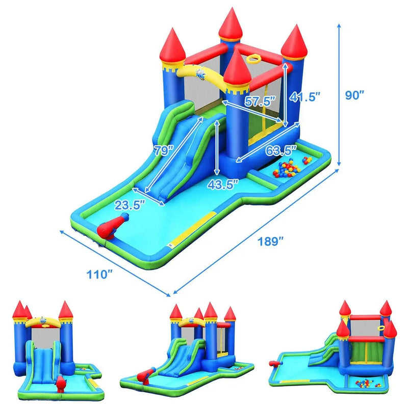 Kids Inflatable Bounce House Water Slide without Blower by DirectDeals