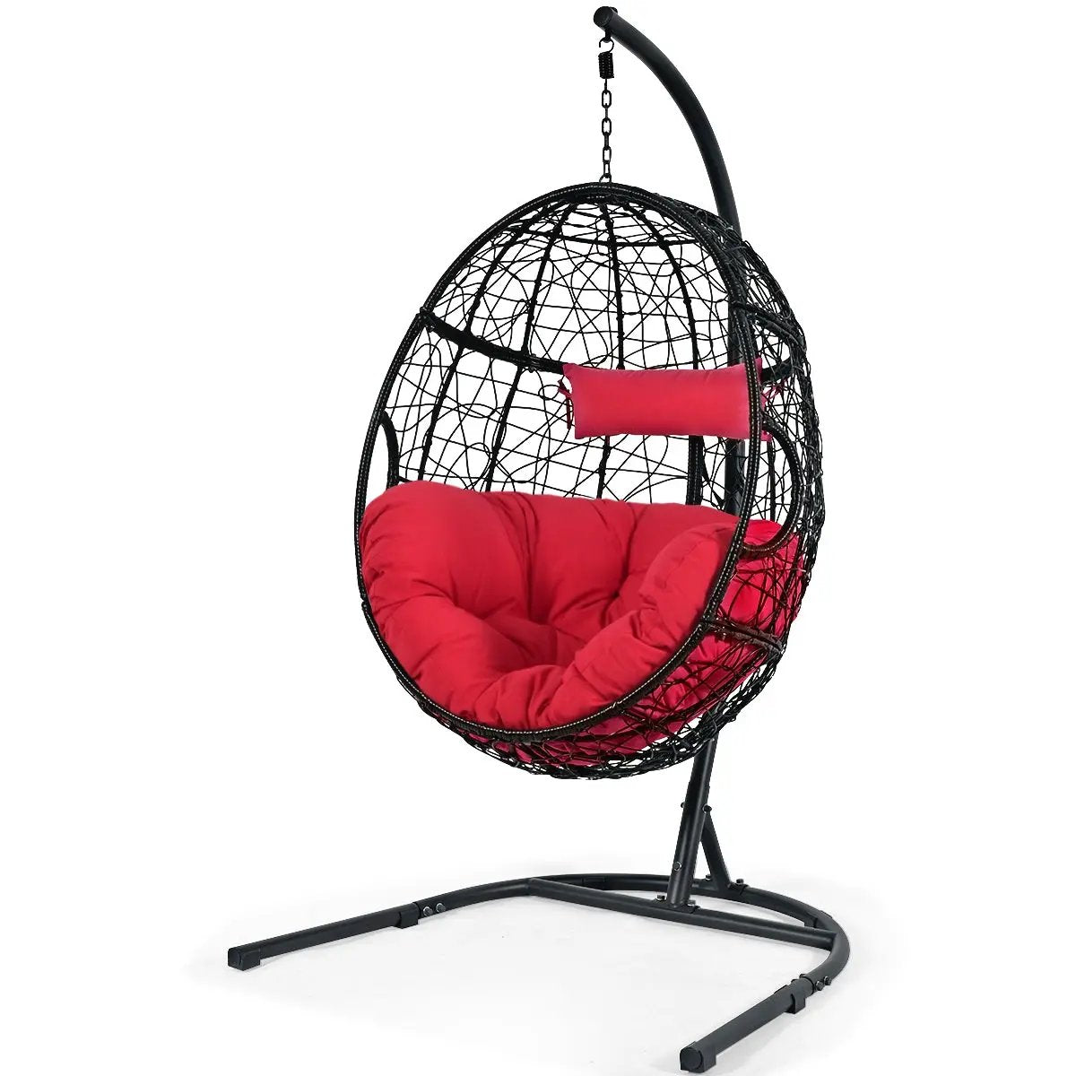 Hanging Cushioned Hammock Chair with Stand by DirectDeals