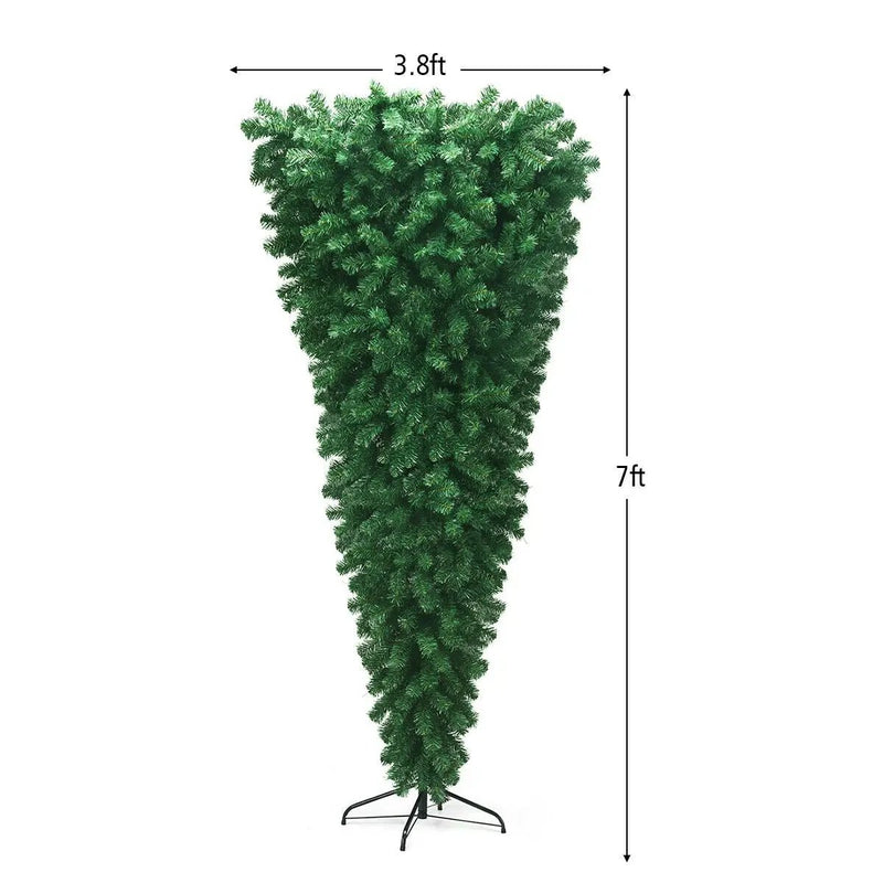 7 Feet Unlit Upside Down Artificial Christmas Tree by DirectDeals