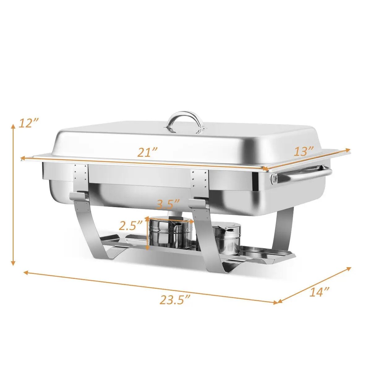 2 Packs Stainless Steel Full-Size Chafing Dish by DirectDeals