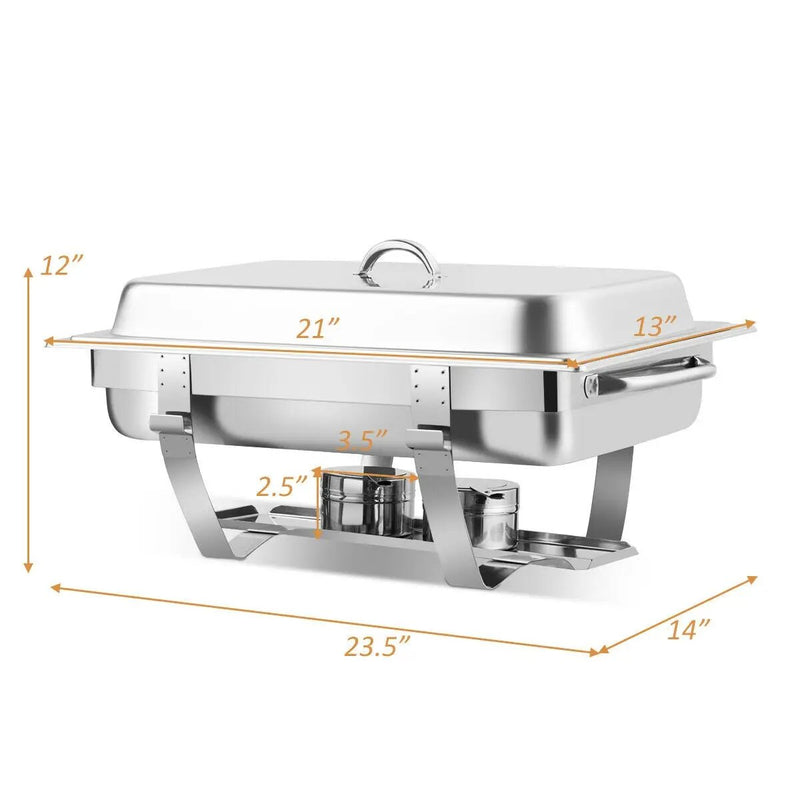2 Packs Stainless Steel Full-Size Chafing Dish by DirectDeals