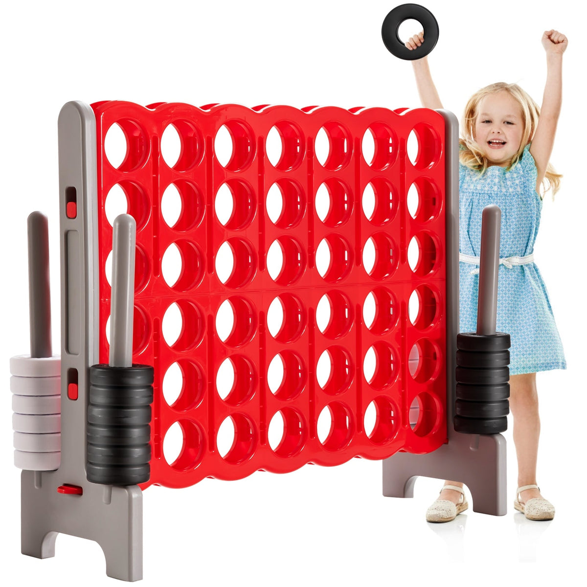 Jumbo 4 in a Row 4-to-Score Giant Game Set-White, photo 10 of 11