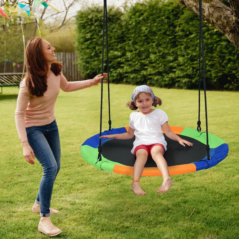 40-Inch Flying Saucer Tree Swing Outdoor Play Set with Easy Installation Process for Kids by DirectDeals