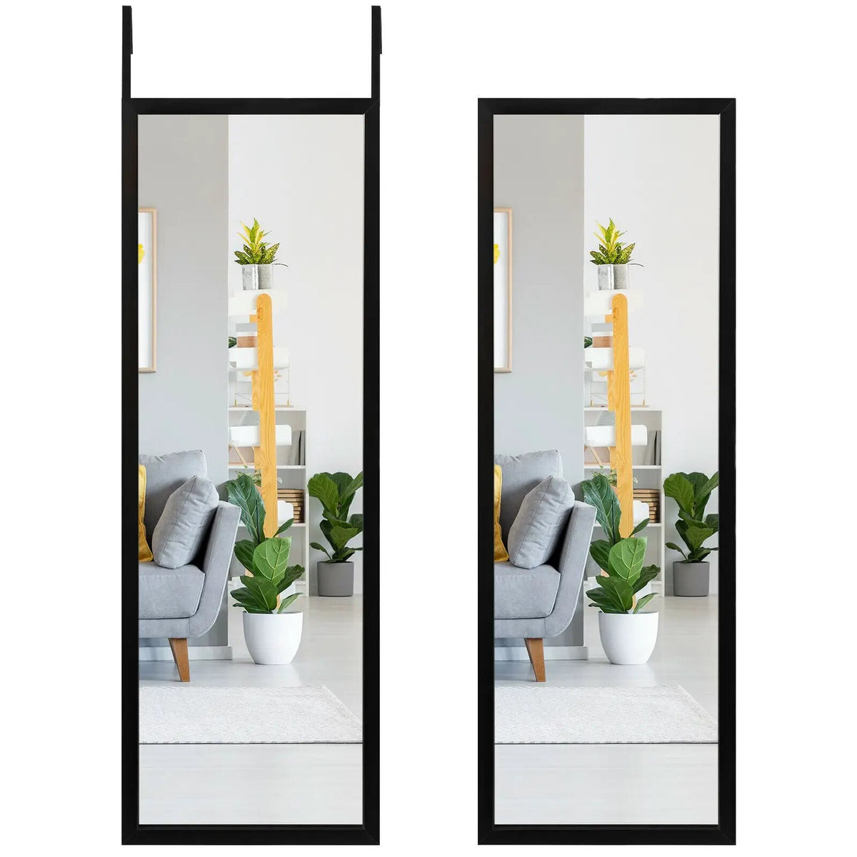 Full Length Metal Door Mirror with Adjustable Hook, photo 7 of 24