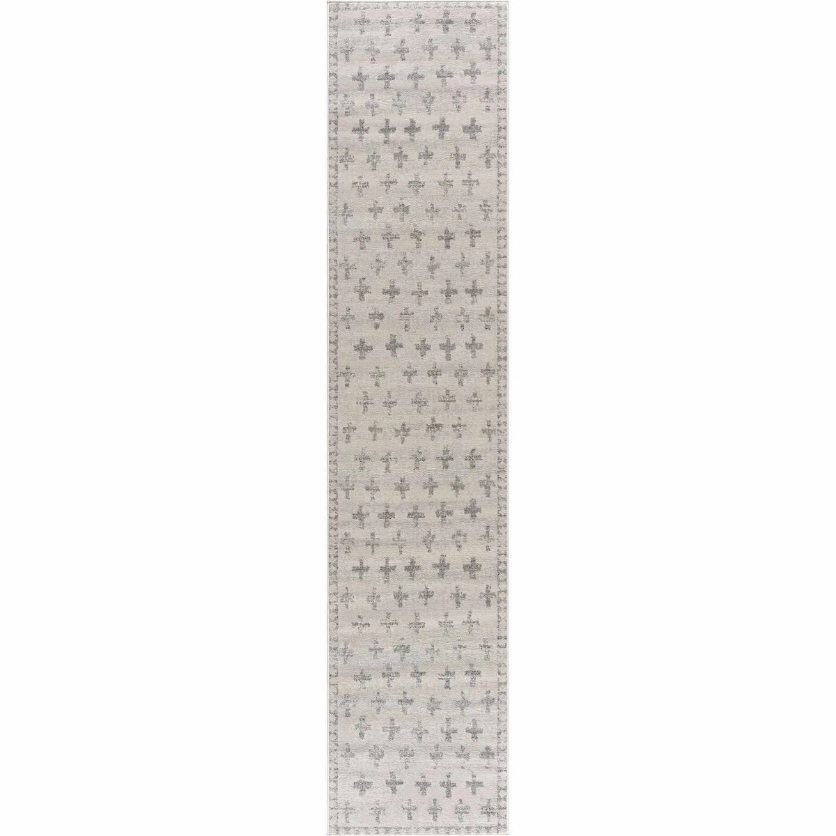Tigris Swiss Cross Ivory & Gray 2322 Area Rug, photo 5 of 10