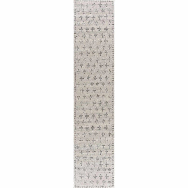Tigris Swiss Cross Ivory & Gray 2322 Area Rug by Hauteloom