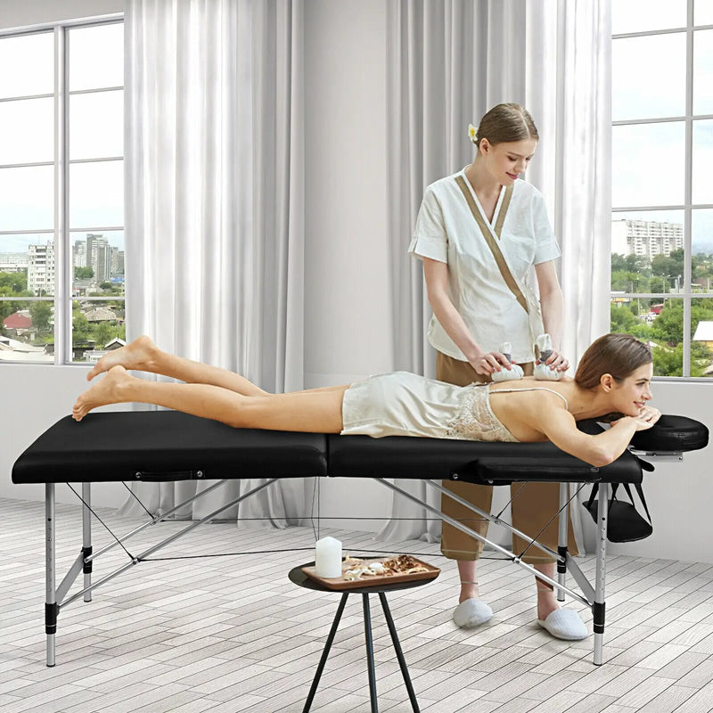 84 Inch L Portable Adjustable Massage Bed with Carry Case for Facial Salon Spa by DirectDeals