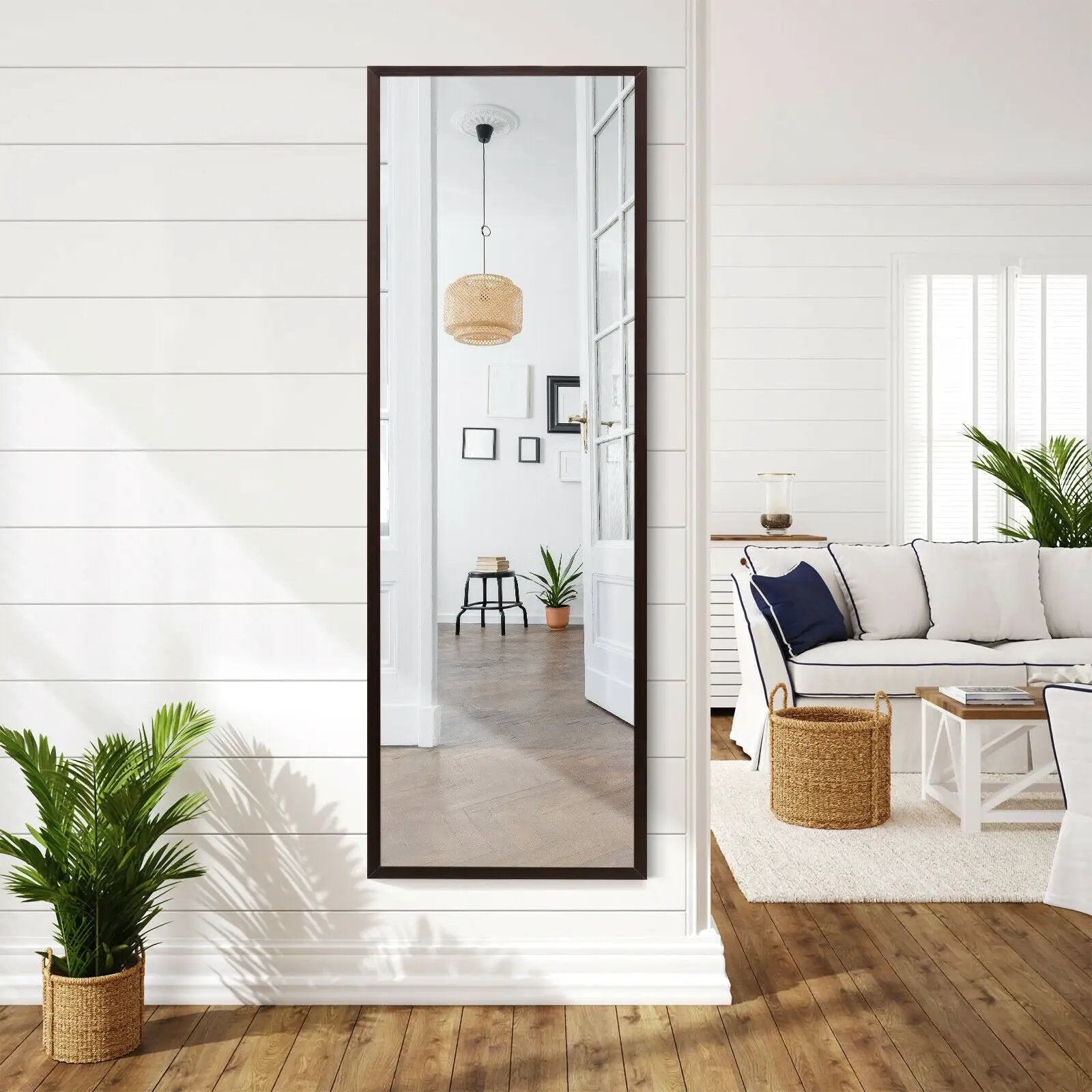 Full Length Metal Door Mirror with Adjustable Hook by DirectDeals