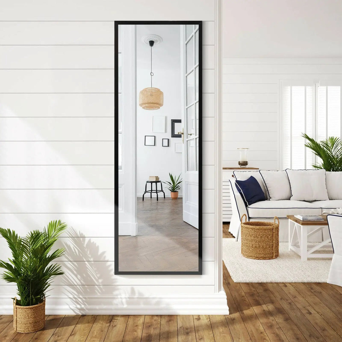 Full Length Metal Door Mirror with Adjustable Hook, photo 4 of 24