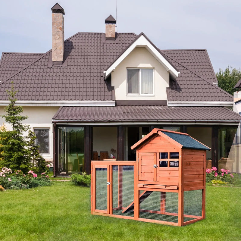 Outdoor Wooden Rabbit hutch-Natural by DirectDeals