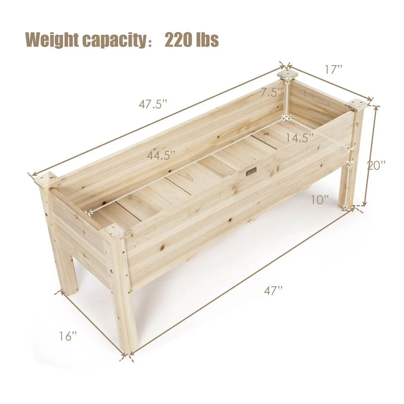 Raised Garden Bed Elevated Planter Box Wood for Vegetable Flower Herb by DirectDeals