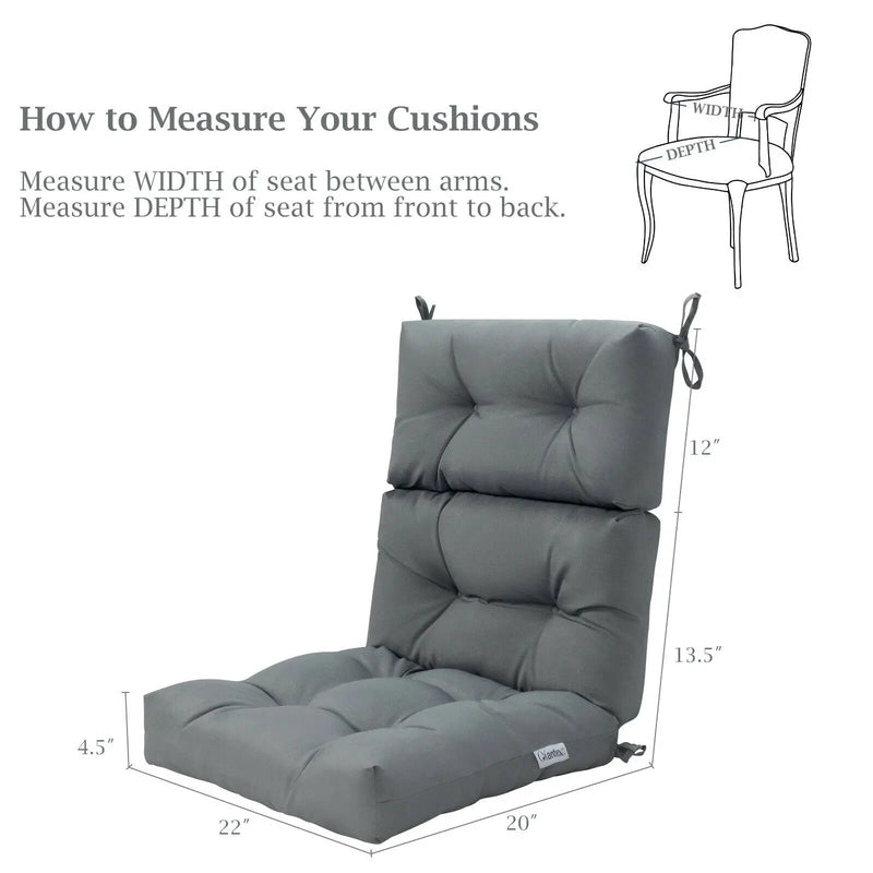 22 x 44 Inch Tufted Outdoor Patio Chair Seating Pad by DirectDeals