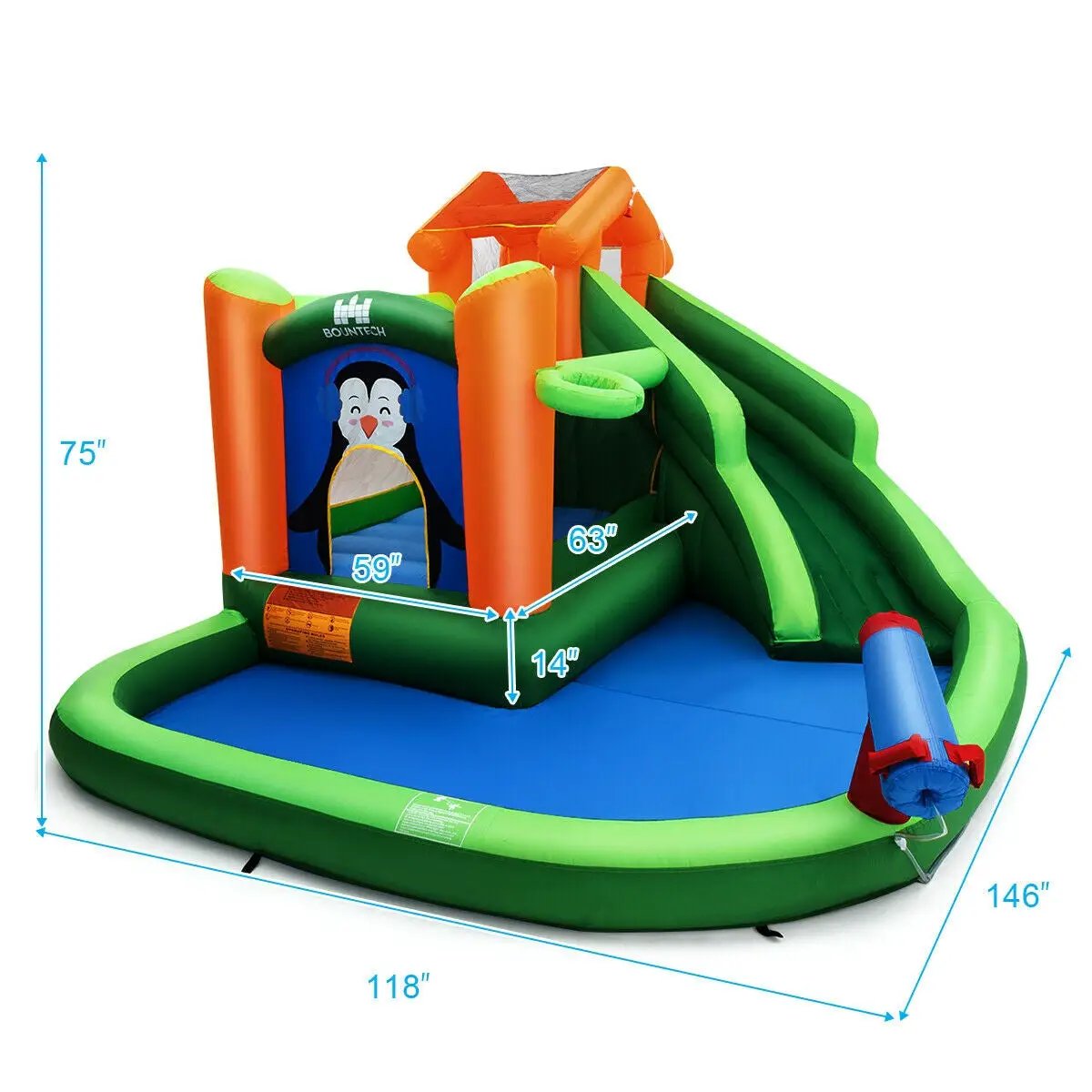 Inflatable Slide Bouncer and Water Park Bounce House Without Blower, photo 8 of 16